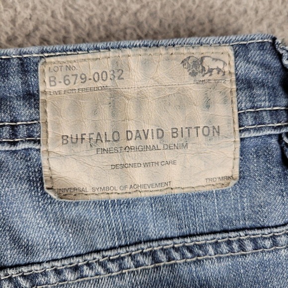 Buffalo David Bitton Jeans Mens 29x32 Blue Denim THRASHED Grunge Distressed - Picture 14 of 16